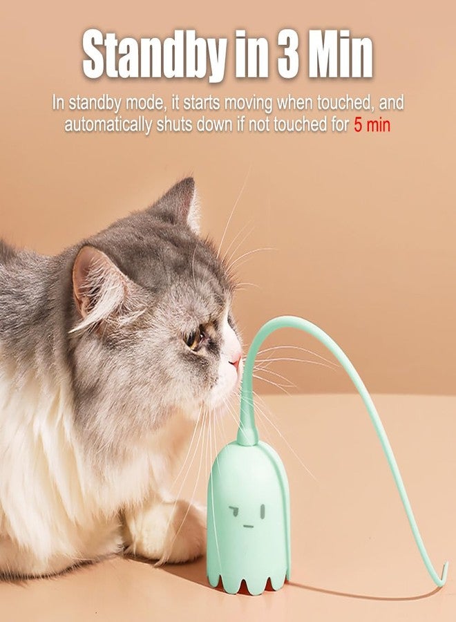 DONGKER Cat Wand Toy,Automatic Silicone Tail Cat Teaser Toy Rechargeable Kittens Self Play Toy for Indoor Cats Bored Stress Relief - Image 5